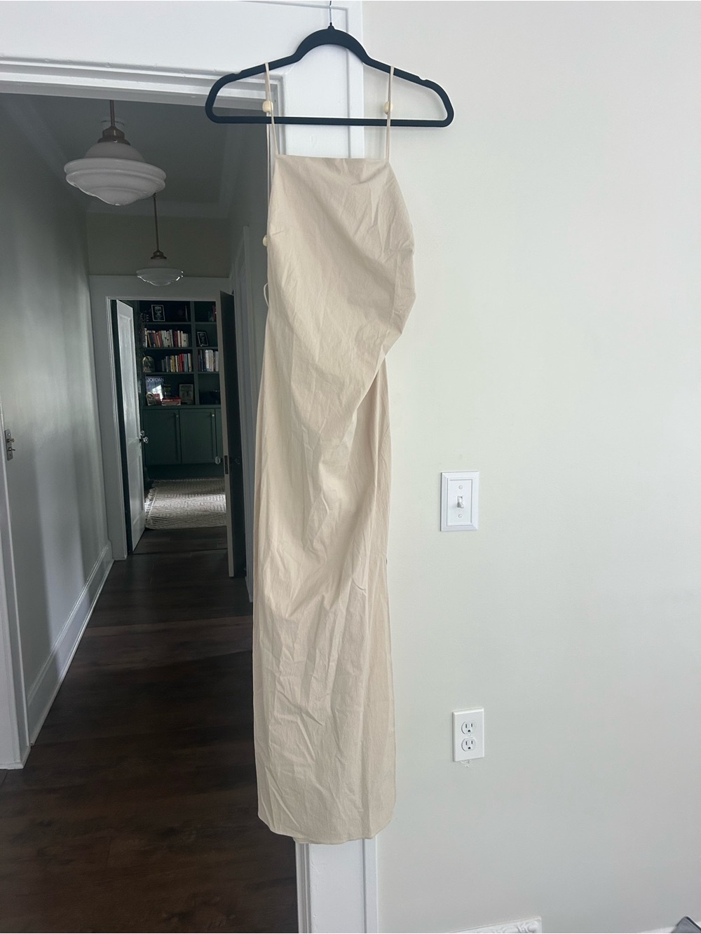 Zara Cream Backless Slip Dress